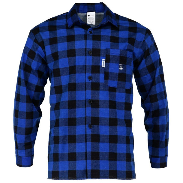 Koszula flanelowa antyelektrostatyczna PANTHER GRZMOT niebieska