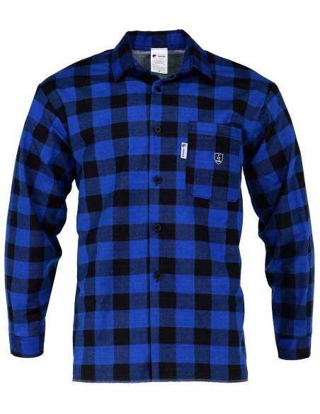 Koszula flanelowa antyelektrostatyczna PANTHER GRZMOT niebieska